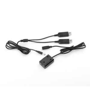 デュアルUSB入力NP-FW50電源キット: 5V〜8.4Vステップアップケーブル + ソニーZV-E10/A7IV用アダプター-ツインパワーバンク充電 - Product Image 5