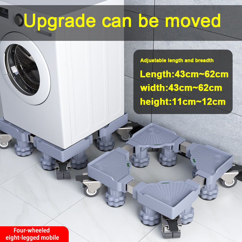 4 ruote e 8 piedi Grigio 1 set
