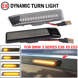 ไฟสัญญาณเลี้ยว LED แบบไดนามิกสำหรับรถ X5 E53 3ชุด E36รถยนต์12V ไฟกระพริบอัตโนมัติ - Product Image 3