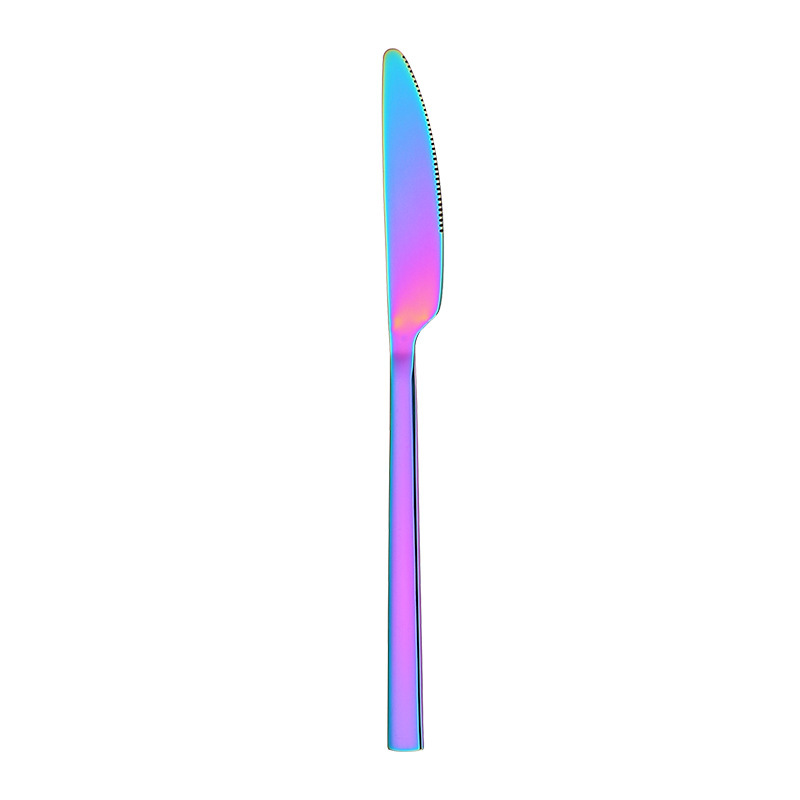 Coltello principale arcobaleno con manico quadrato