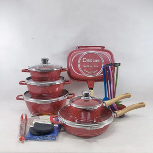 OWNSWING新しいdessini 23PCS Maifan石調理器具セットダイキャスト調理セット木製ハンドルノンスティックポットセット - Product Image 4