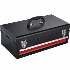 热卖可锁多用途工具箱工具箱，带一个抽屉便携式钢制工具箱 - Product Image 1