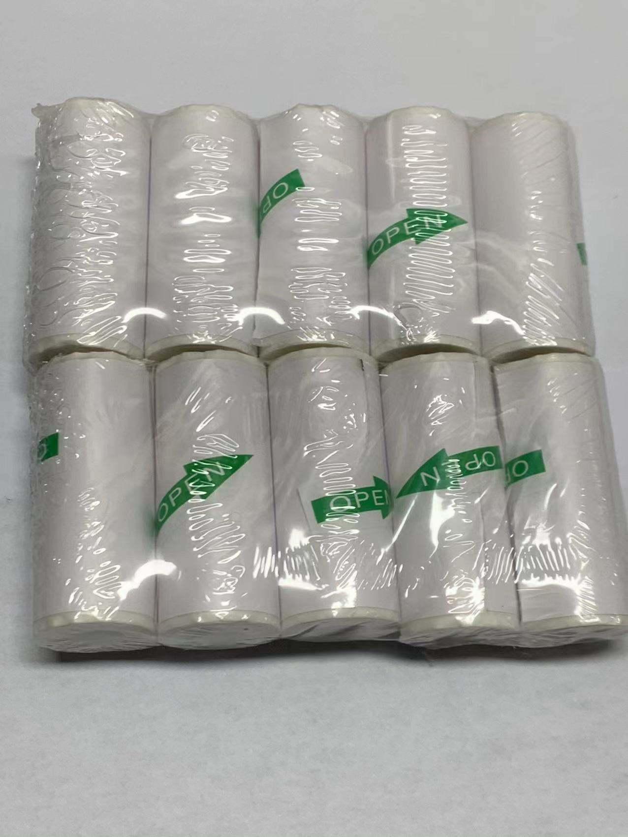 50 rouleaux de papier adhésif blanc