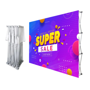 Custom Printed <strong>Pop</strong>-<strong>Up</strong> <strong>Display</strong> Stand for Advertising Marketing Portable Aluminum <strong>Frame</strong> for Exhibition Use-Straight Type Backdrop - Product Image 6