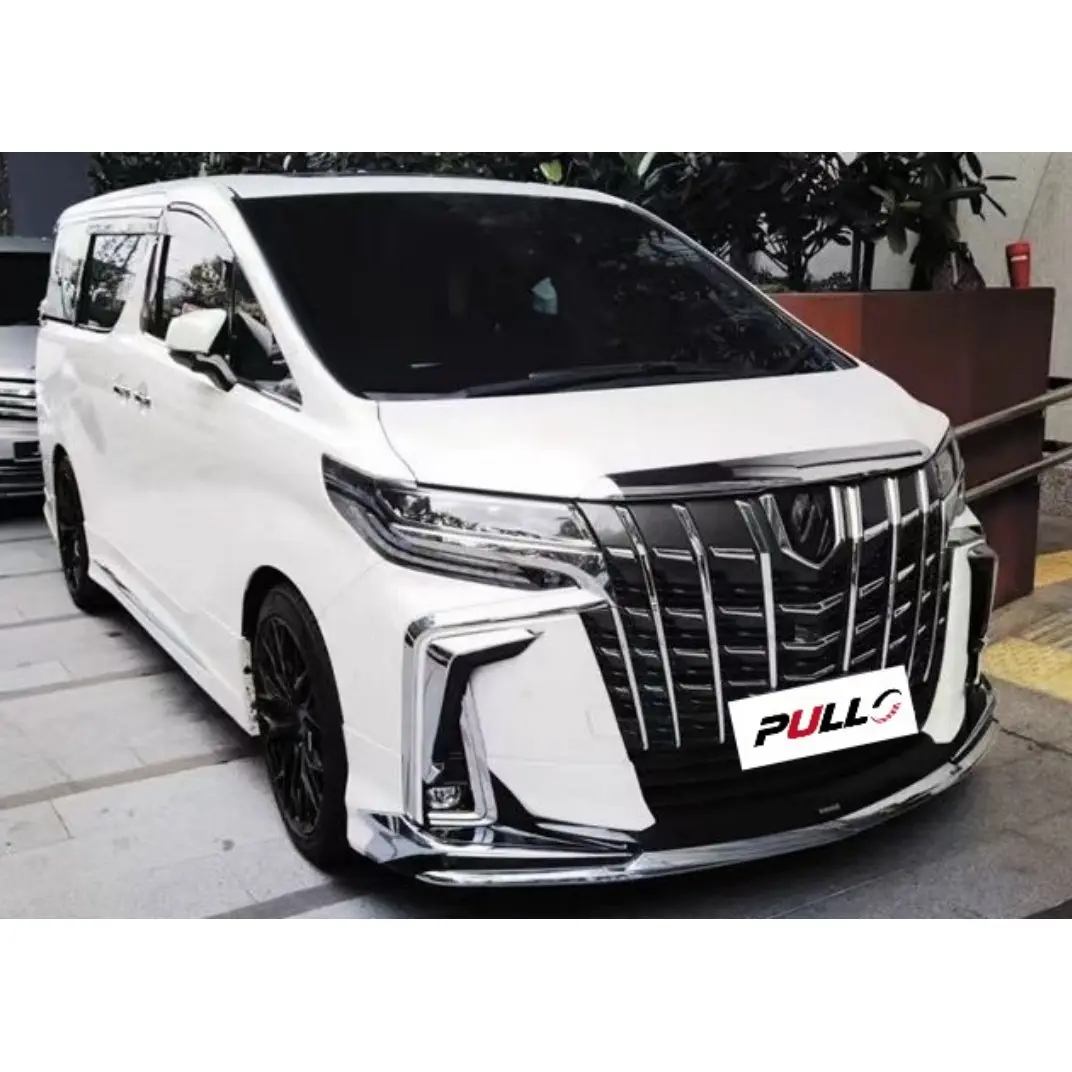 Body kit include front and rear bumper with grille auto lamps hood fender side skirt for Toyota Alphard 08-14 to 18-23 1:1 model