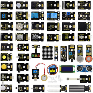 Kit de inicio de Sensor Keyestudio 48 en 1 de alta calidad para proyectos de bricolaje Arduino (sensores de 48 piezas) Kit de módulo electrónico de programación