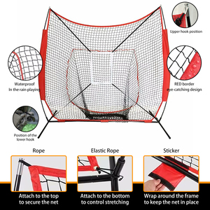 Professionele Draagbare Volwassen Honkbalnet Met Stevige Metalen Frame Slagvaste Standaard 7x7ft Voor Gebruik Buitenshuis - Product Image 4