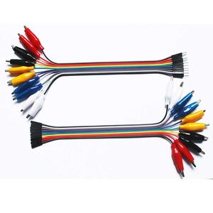 Einzigartige 2 In 1 Krokodil Alligator Clip Zu Dupont Jumper Draht 10Pin 20Cm Männlich Weiblich Für Test Blei Arduino raspberry Pi