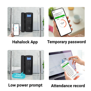 Smart code password card porta in vetro smart lock per sistemi di controllo accessi sicurezza impronta digitale serratura senza chiave porta principale