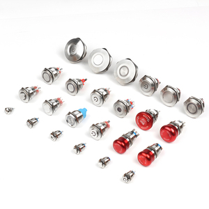 <strong>DPDT</strong> Ip67 Waterproof 2no 2nc Pin Terminal Latching Dot Illuminated 16mm High Head <strong>Push</strong> <strong>Button</strong> Metal <strong>Switch</strong> LED - Product Image 5