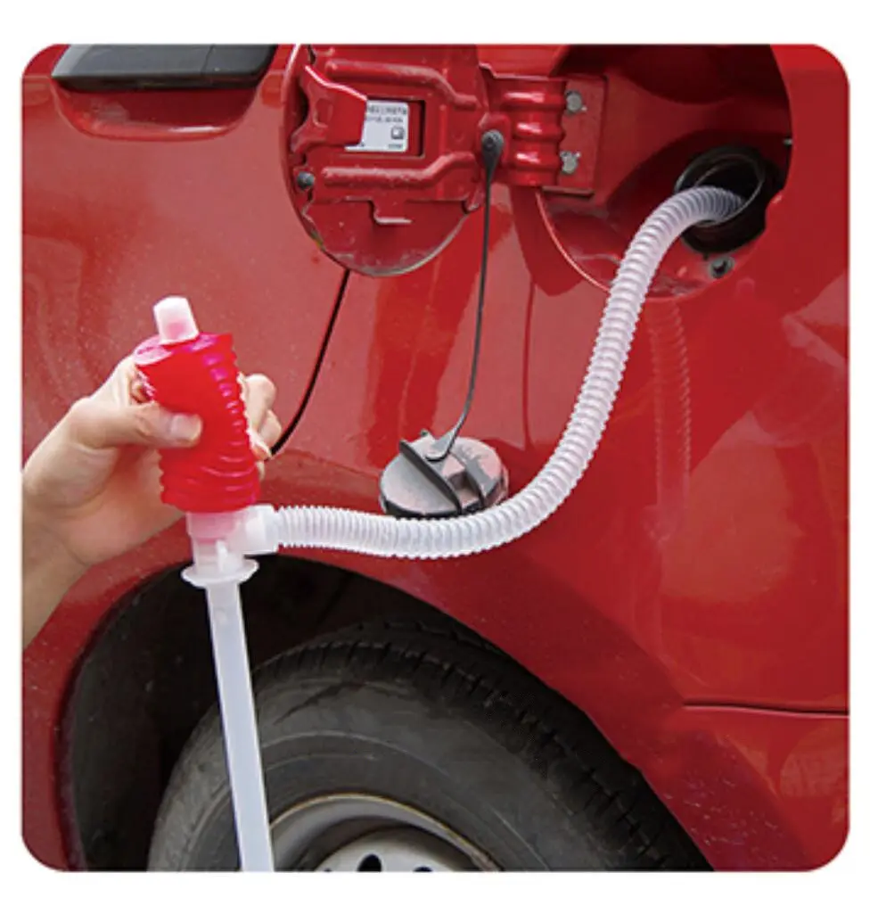 Pompe à carburant pour voiture, tuyau en caoutchouc de transfert d'huile et d'eau, siphon manuel, accessoires automobiles, pompe à carburant d'extérieur Non corrosif pour voiture
