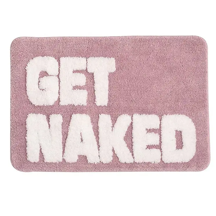 Best Selling Supplier 40*60cm or Customized Size Design Microfiber Bath Mat Anti Slip Get Naked Bath Mat