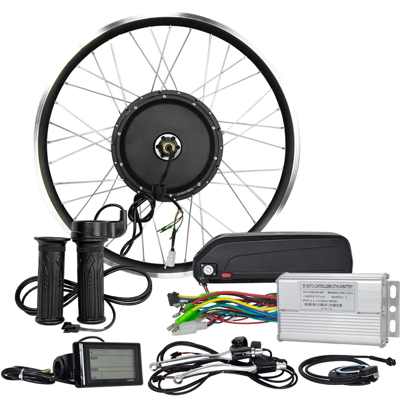 1500W ruota motore 48V 500W 1000W Kit Ebike motore mozzo anteriore/posteriore 350W 36V E motore bici 26 pollici LCD Kit di conversione bici elettrica