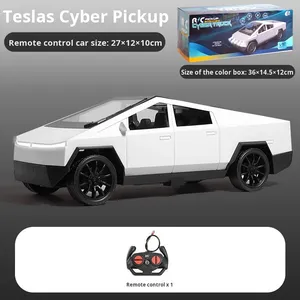Voiture télécommandée Tesla Cyber Pickup 1:14, grande taille, 4 roues motrices, tout-terrain, télécommande 2 canaux, prête à rouler pour les jeunes - Product Image 4