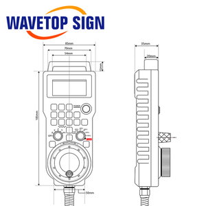 Wavetopsign XHC LHB04B 4 оси Mach3 проводной MPG кулон руль числового программного управления для ЧПУ маршрут гравировальный станок - Product Image 4
