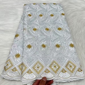 Mới Nhất Châu Phi Ren Vải Chất Lượng Cao 100% Bông Thêu Vải <span class=keywords><strong>Lafayette</strong></span> Thụy Sĩ Ren Khâu Quần Áo Trong Thụy Sĩ - Product Image 4