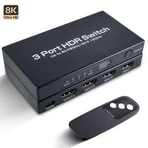 SYONG 3 en 1 Salida HDMI Switch UHD 8K60Hz 4K120Hz HDR10 HDMI2.1 con control remoto IR Compatible con PS5, Xbox,Blue-Ray Player - Product Image 1