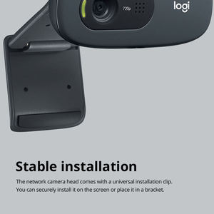In Stock Logitech C270 Auto Focus Laptop Computer Monitor Pc Conference Usb HD1080p Video720p Thermal Webcam Network <strong>Camera</strong> - Product Image 4
