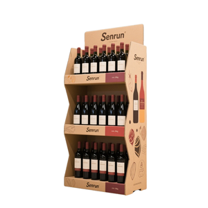 Umwelt freundliche anpassbare A4 Wellpappe Wein Display Stand Faltbare Hoch leistungs verstellbare Regal für Bar Promotion Geschenk - Product Image 3
