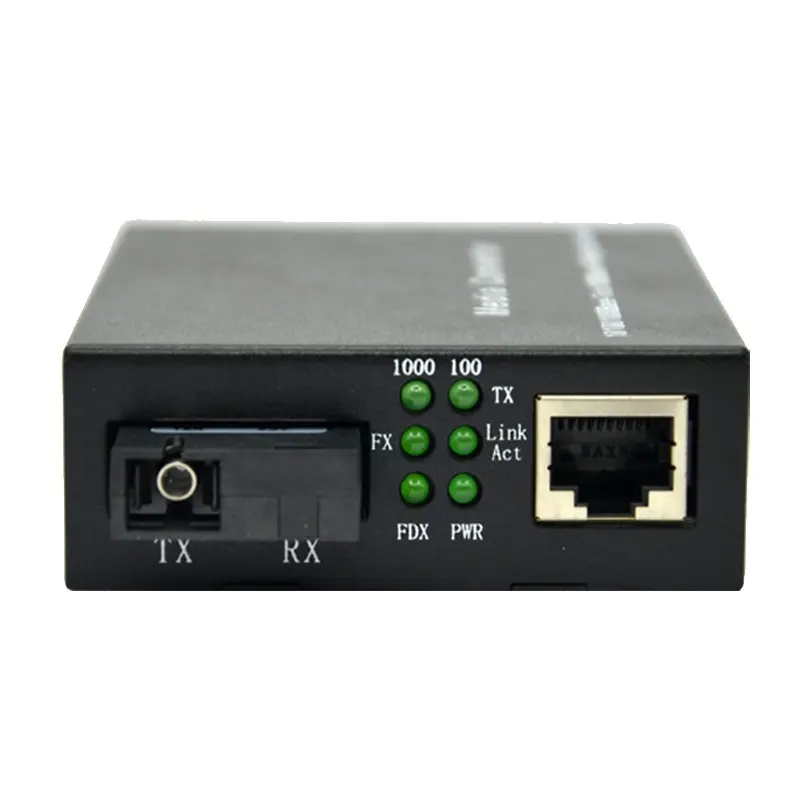 SFP Media Converter Gigabit Transceptor Módulo 1000Mbps Fast Ethernet RJ45 para Fibra Óptica 1sfp1E switch 1F1E