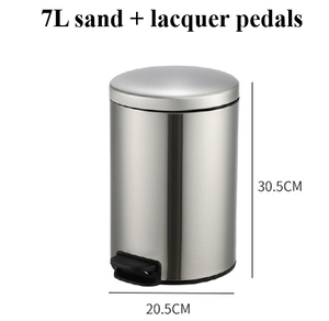 Premium Rodada de Aço Inoxidável Pedal Bin Pequena Capacidade Home Office Resíduos Pode à Prova de Ferrugem Recipiente de Lixo Banheiro