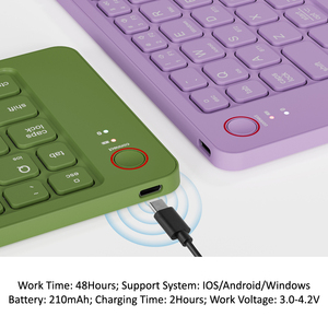 Teclado inalámbrico plegable BT de alta calidad de marca personalizada con panel táctil y entrega rápida - Product Image 5