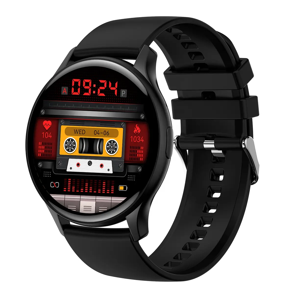 Yeni varış moda pembe bayan akıllı saat HD çözünürlük 466*466 BT çağrı fabrika fiyat ile AMOLED smartwatch