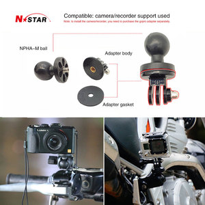 Git Pro kamera taban adaptörü için 1 inç top taban 1/4 inç vida motoru navigasyon Gps gopro için motosiklet Tripod bağlama aparatı - Product Image 3