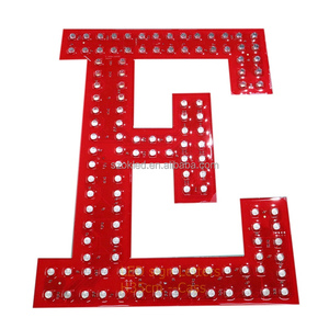 Capital Letters <strong>Led</strong> OPEN Sign 35cm, Aluminum <strong>PCB</strong> Convex Lens RGB Color <strong>Led</strong> Sign Board DC12V 30W Waterproof <strong>Led</strong> Module - Product Image 3