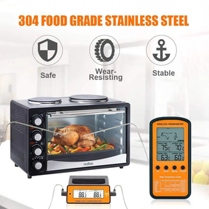 Termómetro digital para barbacoa con pantalla LCD de lectura instantánea inalámbrico y Sensor de dos sondas Sensor de temperatura de alimentos alimentado por batería - Product Image 4