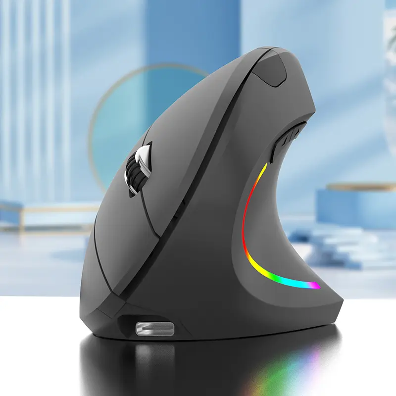 2023 droship nuevo diseño ergonómico USB RGB 2,4G inalámbrico Vertical 5,0 ratón óptico muñeca saludable para juegos para ordenador PC portátil