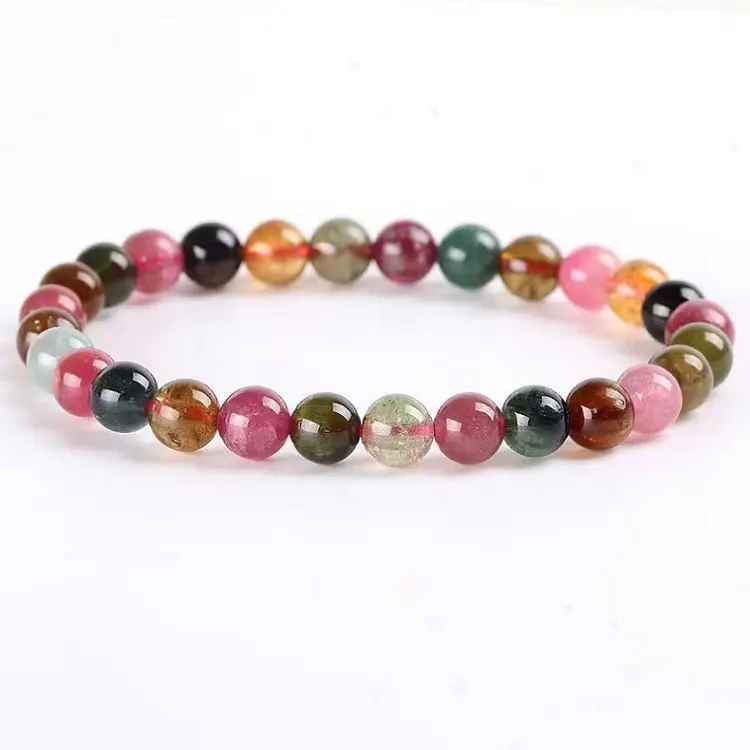 Hochwertige klare Bonbon farbe 10mm natürliche Turmalin perlen für die Hand herstellung von Armband-und Halsketten schmuck