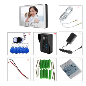 Sistema de timbre de intercomunicación visual con control remoto y desbloqueo de tarjeta Control de acceso de teléfono de videoportero para edificios - Product Image 6