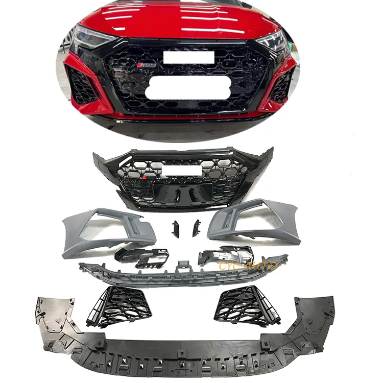 Nouveau kit carrosserie RS3 A3 mise à niveau pare-chocs avant pour kit carrosserie Audi A3 2020 2021 2022