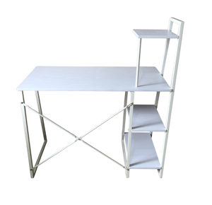 <strong>Computer</strong> Desk with 3 Tier Storage Shelves on Left , Study Writing <strong>Table</strong> with Bookshelf <strong>for</strong> Home Office Bedroom, White - Product Image 5