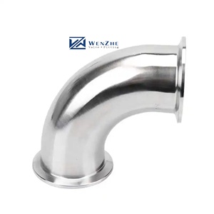 Stainless Steel Press <strong>Fitting</strong> <strong>90</strong> <strong>Degree</strong> Bend Clamped Pipe Elbows 3A DIN