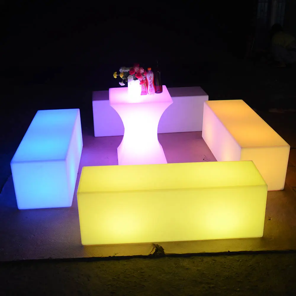 Control remoto de energía de la batería cambio de Color discoteca LED portátil bar muebles de mesa y silla para el evento