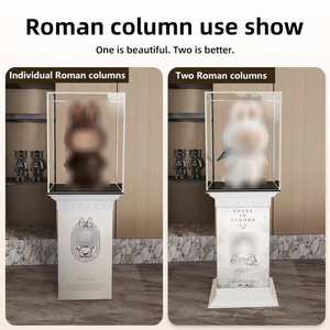 Labub Roman cột cơ sở hiển thị hộp Tổng lãnh thiên thần lớn Acrylic đứng trong suốt chống bụi bí ẩn hộp lưu trữ thu - Product Image 2