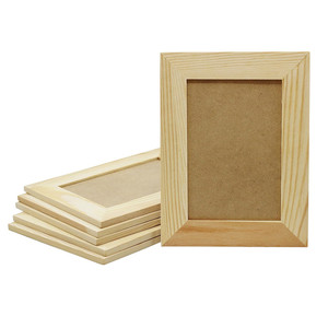 A4 ahşap resim çerçevesi özelleştirilmiş paket özel Logo fotoğraf çerçeveleri MYA bitmemiş doğal 4X6 inç bağlantısız mevcut - Product Image 1