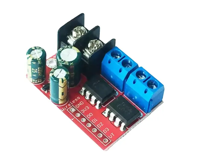 Módulo de accionamiento de Motor de CC dual 5A, puente H doble L298N PWM, Control remoto, voltaje, placa de regulación de velocidad inversa, 2, 3V-14V