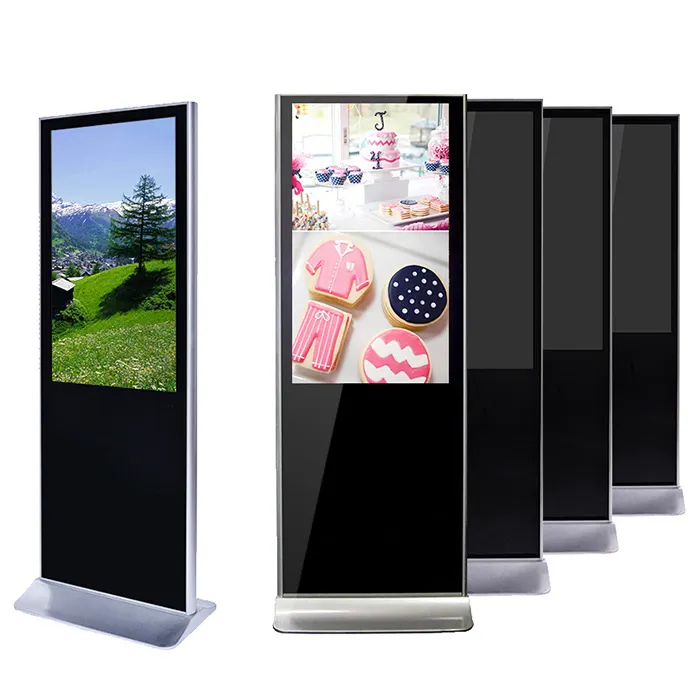 65 pulgadas Samsung TV independiente de pie LCD reproductor de publicidad tablero de menú LG 65 pulgadas LCD TV señalización Digital