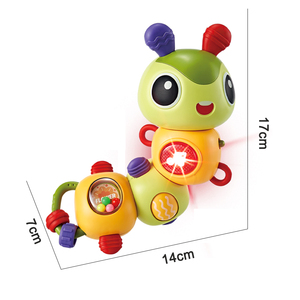 QS High Quality Baby Kids Early Learning Musical Instrument <strong>Toys</strong> Plastic Cartoon Animal Colorful Worm <strong>Toys</strong> With Music Light - Product Image 6