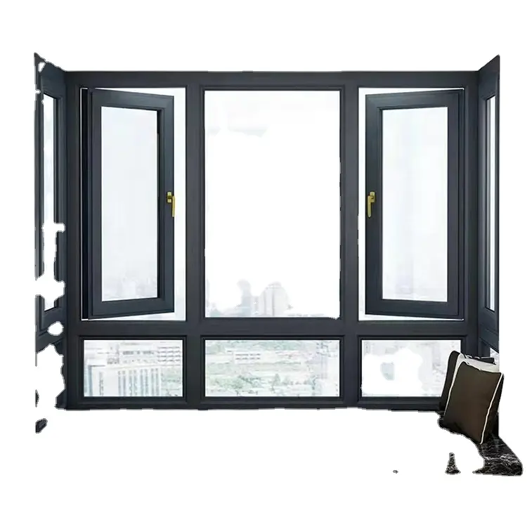 New Design Aluminum Alloy Single Hung Window Casement Window Aluminum Soundproof Casement Window For Buses