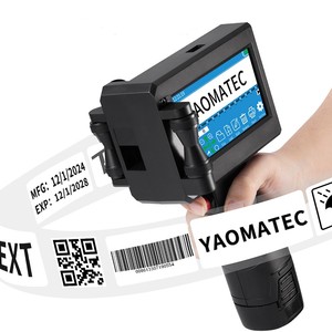 Immagine Logo YAOMATEC macchina portatile portatile a getto d'inchiostro più venduta con tecnologia TIJ stampa a getto per data di scadenza codice a barre codice QR