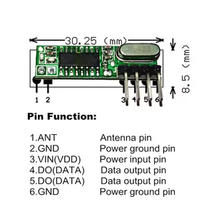 QIACHIP 433 Mhz RF transmisor y receptor superheterodino ASK 433 Mhz módulo con antena para Uno Wireless Diy Kits