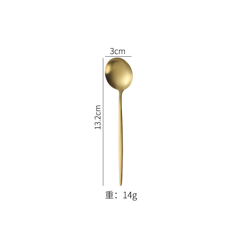 Cuillère à café en or sablé