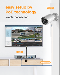8CH 2TB 8X 5MP esterno PoE torretta proiettile incorporato Mic AI persona rilevare visione notturna CCTV sistema di sicurezza domestica telecamera 8 canali