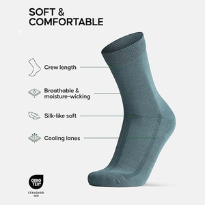 جوارب فستان من الخيزران فسكوزي ، ممتازة ، ناعمة ، جيدة التهوية ، جوارب فستان للرجال والنساء - Product Image 3