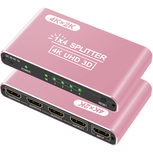 <strong>HDMI</strong> <strong>Splitter</strong> <strong>1</strong> in <strong>4</strong> Out 1x4 Supports Resolution up to 4K 30Hz Same TVs at the Same Time Monitor Tv, USB Cable, User Manual - Product Image 1