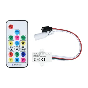DC5V-DC24V легко RGB пиксель светодиодный контроллер с 433 пультом дистанционного управления для WS2811 WS2812 RGB пиксель светодиодные полосы изменения режима - Product Image 1